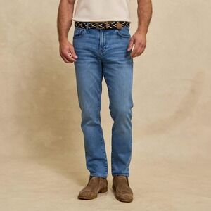 R51 Rye 51 Candiani Italian Stretch Denim Jeans Alba Wash Size 33 NWT $248 MSRP